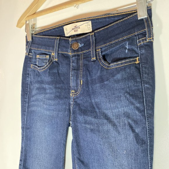Hollister Womens Jeans Dark Wash Bootcut Blue Sz 24x33 - Picture 5 of 15